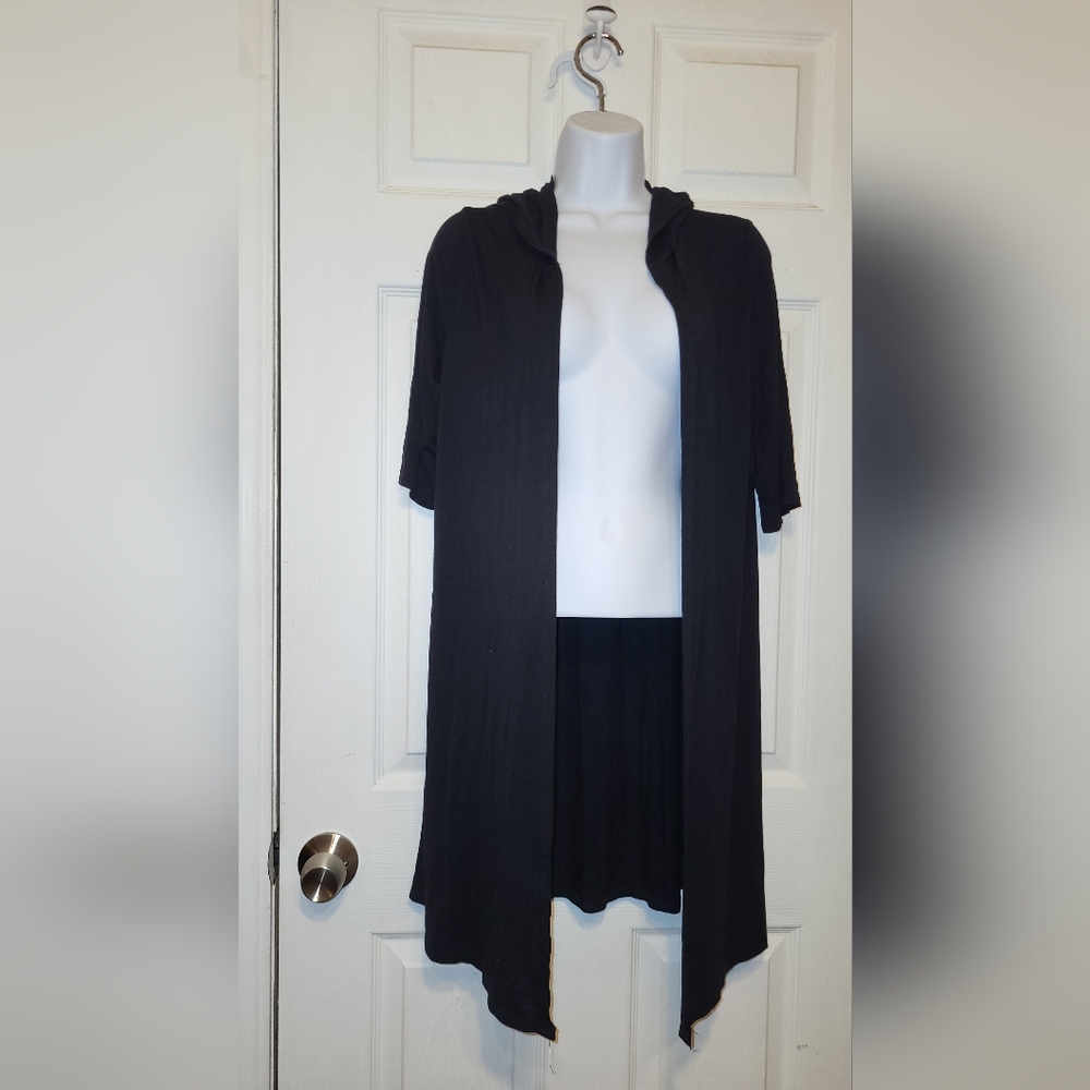 Bombom Womens Swimsuit Cover With Hoodie Black One Size Cruisewear